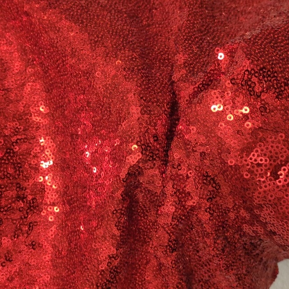 B. Smart women's red sequin sleeveless cowl neck mini dress - Picture 3 of 10